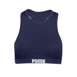 Góra od bikini Puma, racerback, granatowa. Niebieskie bikini damskie Puma, l, bez wzorów. Za 173.99 zł.