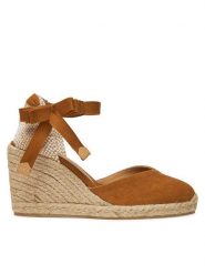 Castañer Espadryle Chiara/8/002 021669 Brązowy. Brązowe sandały damskie Castañer, bez wzorów, z materiału, bez obcasa, bez zapięcia. Za 339.99 zł.