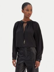 JOOP! Bluzka Brigida 30100470 Czarny Regular Fit. Czarne bluzki damskie JOOP!, bez wzorów, z syntetyku, bez kołnierzyka, bez ramiączek. Za 699.99 zł.