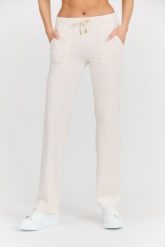 JUICY COUTURE Damskie beżowe dresowe spodnie Del Ray Gold HW, Rozmiar M. Brązowe spodnie dresowe damskie Juicy Couture, m, bez wzorów, z bawełny. W wyprzedaży za 299.99 zł.
