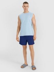 4F Spodenki casual męskie - granatowe XL. Niebieskie krótkie spodenki sportowe męskie 4f, l, bez wzorów, z materiału. W wyprzedaży za 39.99 zł.