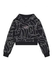 Guess Bluza J6YQ10 K3908 Czarny Regular Fit. Czarne bluzy dla dziewczynek Guess, z aplikacjami, z bawełny, bez ramiączek, bez kaptura. Za 214.99 zł.