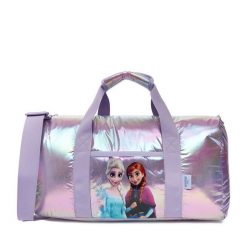 Torba weekendowa Frozen. Fioletowe torby podróżne damskie Frozen, bez wzorów. Za 149.99 zł.