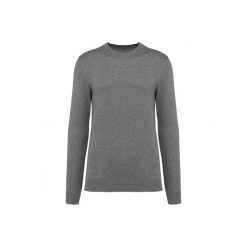 Sweter z okrągłym dekoltem z Suprimy Kariban Premium. Szare swetry przez głowę męskie KARIBAN, m, bez wzorów, z bawełny, bez kołnierzyka. Za 223.50 zł.