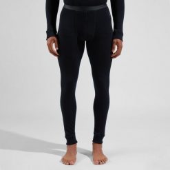 Legginsy termoaktywne męskie Odlo MERINO 260. Czarne legginsy sportowe męskie Odlo, l, bez wzorów, z wełny, trekkingowe. Za 422.94 zł.