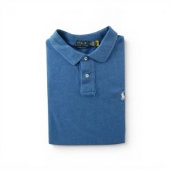 Polo Ralph Lauren Koszulka męska slim fit z krótkim rękawem. Niebieskie koszulki polo męskie Ralph Lauren, l, bez wzorów, eleganckie, bez ramiączek. Za 127.76 zł.