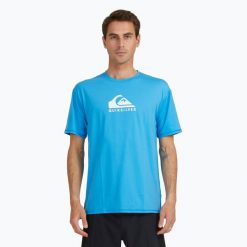Koszulka do pływania męska Quiksilver Solid Streak Blithe. Niebieskie kąpielówki męskie Quiksilver, m, bez wzorów, do pływania. Za 119.99 zł.