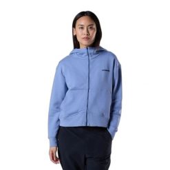 Damska bluza z kapturem full zip Rossignol Logo. Niebieskie bluzy damskie Rossignol, bez wzorów, z kapturem. Za 529.00 zł.