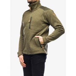 Bluza turystyczna męska Fjallraven Buck Fleece. Zielone bluzy męskie Fjällräven, m, bez wzorów, bez kaptura. Za 748.99 zł.