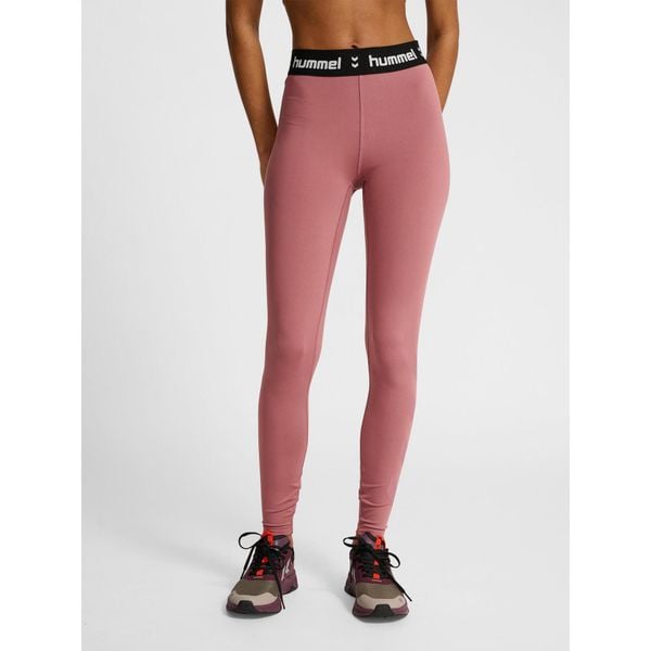 Damskie legginsy Hummel Pulse. Fioletowe legginsy damskie Hummel, bez wzorów, na fitness i siłownię. Za 163.50 zł.