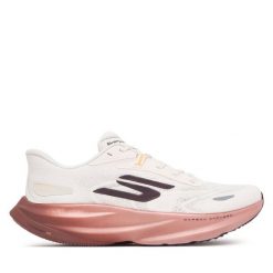 Buty do biegania Skechers. Białe obuwie sportowe damskie Skechers, bez wzorów, do biegania. Za 539.99 zł.