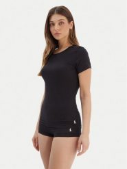 Polo Ralph Lauren Piżama 4P0719 Czarny Regular Fit. Czarne piżamy damskie Polo Ralph Lauren, m, bez wzorów, z bawełny, bez ramiączek. Za 509.99 zł.