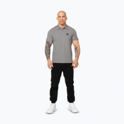 Koszulka polo męska Pitbull Polo Jersey Small Logo. Szare koszulki polo męskie PITBULL, l, bez wzorów, z jersey, bez ramiączek. Za 129.99 zł.