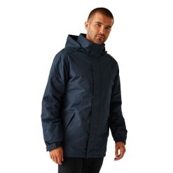 Parka Męska Jeden Kolor Wodoodporność. Niebieskie parki męskie Regatta, m, bez wzorów, z materiału, z kapturem. Za 145.99 zł.