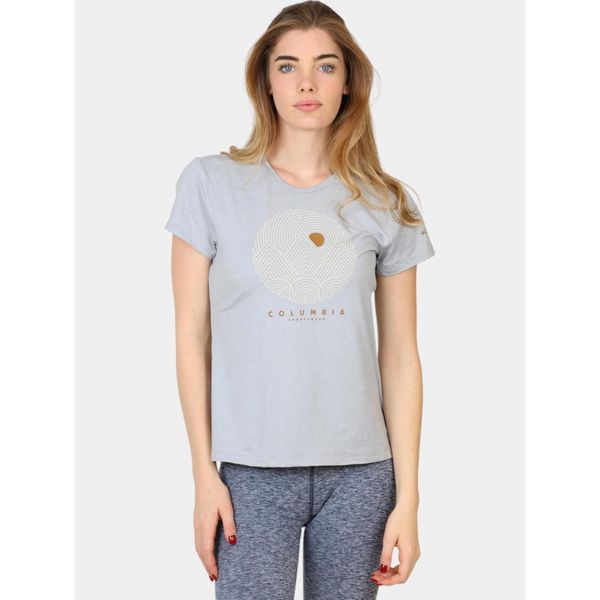 Koszulka Damska Columbia Sloan Ridge Graphic. Szare koszulki sportowe damskie Columbia, m, bez wzorów, z syntetyku, bez kołnierzyka, bez ramiączek. W wyprzedaży za 152.10 zł.