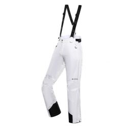 Spodnie damskie narciarskie snowboardowe 10.000 Alpine Pro Edesa. Białe spodnie materiałowe damskie Alpine Pro, bez wzorów. W wyprzedaży za 349.00 zł.