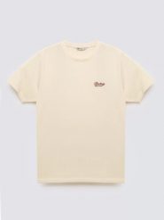 Koszulka męska z nadrukiem na piersi kremowa Serer 103. Białe t-shirty męskie Big Star, l, bez wzorów, z bawełny, bez kołnierzyka. Za 99.99 zł.