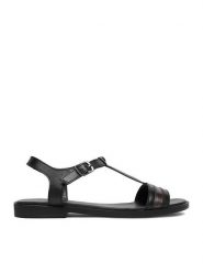 Lasocki Sandały CEO-WI23-FOXI-60 Czarny. Czarne sandały damskie Lasocki, bez wzorów, ze skóry, bez obcasa, na płaskiej podeszwie, bez zapięcia. Za 149.99 zł.