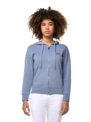 Bluzy damskie z kapturem zapinane na zamek Leone Blue. Niebieskie bluzy damskie LEONE 1947 APPAREL, xl, bez wzorów, z kapturem, na fitness i siłownię. Za 168.36 zł.