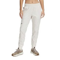Spodnie Damskie Dresowe Under Armour Unstoppable Jogger. Brązowe spodnie sportowe damskie Under Armour, bez wzorów, z dresówki, na fitness i siłownię. Za 349.99 zł.