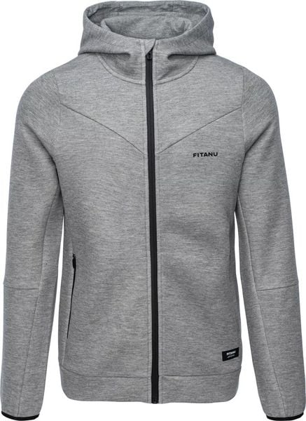 FITANU Męska bluza Fitanu TANER b-dark grey melange rozmiar S. Szare bluzy męskie Fitanu, m, bez wzorów, bez kaptura. Za 268.02 zł.