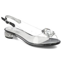 Czarne Sandały Sca'Viola Damskie Eleganckie Obuwie. Czarne klapki damskie Sca'viola, bez wzorów, ze skóry ekologicznej, bez obcasa, na obcasie, bez zapięcia. Za 349.00 zł.