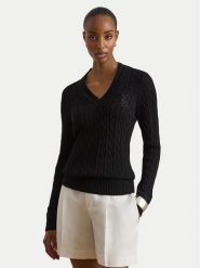 LAUREN RALPH LAUREN Sweter Meren 200888795004 Czarny Regular Fit. Czarne swetry damskie Lauren Ralph Lauren, m, bez wzorów, z bawełny, bez kołnierzyka, bez ramiączek, bez kaptura. Za 949.99 zł.