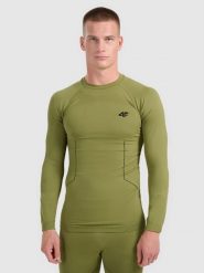 4F Bielizna termoaktywna bezszwowa (góra) męska - khaki L/XL. Brązowa bielizna termoaktywna męska 4f, l, ze skóry. Za 149.99 zł.
