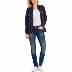 Dżinsy "Melinda" - Skinny fit - w kolorze niebieskim. Niebieskie jeansy damskie Cross Jeans. W wyprzedaży za 136.95 zł.