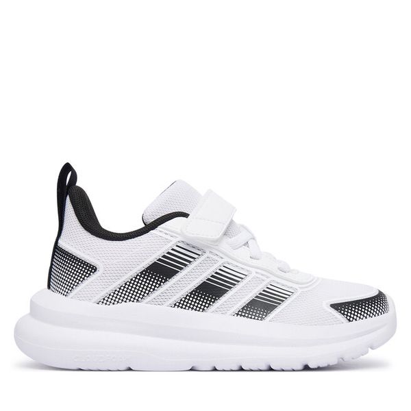 Sneakersy adidas. Białe trampki i tenisówki chłopięce Adidas, bez wzorów, bez zapięcia. Za 139.99 zł.