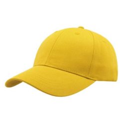 Czapka Baseballowa Zoom Sports 6panelowa. Żółte czapki i kapelusze damskie ATLANTIS, bez wzorów. Za 38.99 zł.