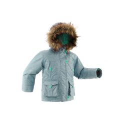 Kurtka SH500 X-WARM dla dzieci. Niebieskie kurtki i płaszcze dla dziewczynek QUECHUA. Za 169.99 zł.
