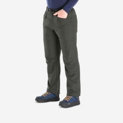 Spodnie turystyczne męskie Quechua NH100 Warm -18°C. Zielone spodnie sportowe męskie QUECHUA, l, bez wzorów, z materiału, trekkingowe. Za 129.99 zł.