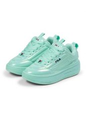 Buty sportowe damskie Fila Superbubble. Niebieskie obuwie sportowe damskie Fila, bez wzorów, z gumy, trekkingowe. Za 299.00 zł.