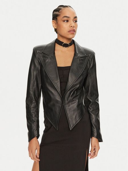 Babylon Kurtka skórzana S0250B Czarny Regular Fit. Czarne kurtki damskie Babylon, s, bez wzorów, ze skóry, bez kaptura. Za 1,159.00 zł.