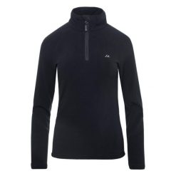 Pulower mikropolarowy damski Martes Essentials Mael. Czarne bluzy sportowe damskie MARTES ESSENTIALS, bez wzorów, z polaru, bez kaptura, narciarskie. Za 75.57 zł.