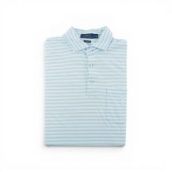 Second life - Koszulka polo męska Polo Ralph Lauren - Stan bardzo dobry. Niebieskie koszulki sportowe męskie Ralph Lauren, l, bez wzorów, z materiału, bez kołnierzyka, bez ramiączek, na golfa. Za 127.76 zł.
