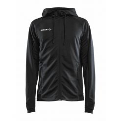 Bluza z kapturem Craft Evolve. Czarne bluzy sportowe męskie Craft, m, bez wzorów, z materiału, z kapturem, na fitness i siłownię. Za 249.50 zł.