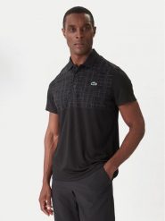 Lacoste Polo DH4777 Czarny Regular Fit. Czarne koszulki polo męskie Lacoste, m, bez wzorów, z syntetyku, sportowe, bez ramiączek. Za 469.99 zł.