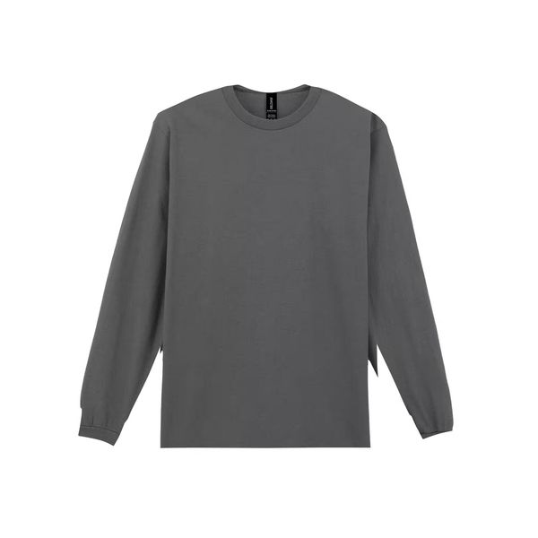 Koszulka z długim rękawem ultra bawełniana Gildan. Brązowe t-shirty damskie Gildan, bez wzorów, z bawełny, bez kołnierzyka. Za 146.00 zł.