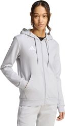 Adidas Bluza damska adidas Entrada 26 Full Zip Hoodie szara KF5936 L. Szare bluzy damskie Adidas, l, bez wzorów, bez kaptura. Za 195.90 zł.