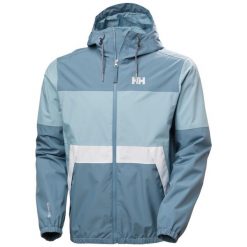 Kurtka wodoodporna Helly Hansen Koster. Niebieskie kurtki męskie Helly Hansen, l, bez wzorów, z poliamidu, bez kaptura. Za 588.00 zł.