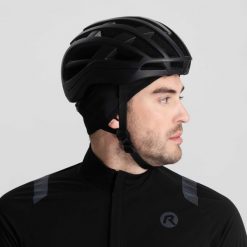 Czapka pod kask unisex Rogelli Lazio, softshellowa. Czarne czapki i kapelusze męskie Rogelli, na zimę, bez wzorów, z materiału. Za 70.00 zł.