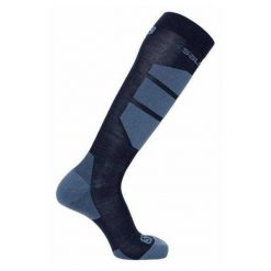 Skarpety Narciarskie Unisex Dla Dorosłych Z Kontrastowym Panelem. Niebieskie skarpety damskie Salomon, bez wzorów, z elastanu. Za 121.99 zł.