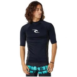 Koszulka do pływania męska Rip Curl Waves UPF Performance. Czarne koszulki sportowe męskie Rip Curl, m, bez wzorów, bez kołnierzyka, bez ramiączek, do pływania. Za 99.00 zł.