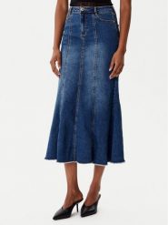 Morgan Spódnica jeansowa 252-JAFTER Niebieski Slim Fit. Niebieskie spódnice damskie Morgan, bez wzorów, z bawełny. Za 319.99 zł.