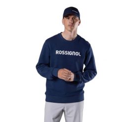 Sweatshirt Rossignol Logo Cn. Niebieskie bluzy męskie Rossignol, m, bez wzorów, bez kaptura. Za 406.50 zł.