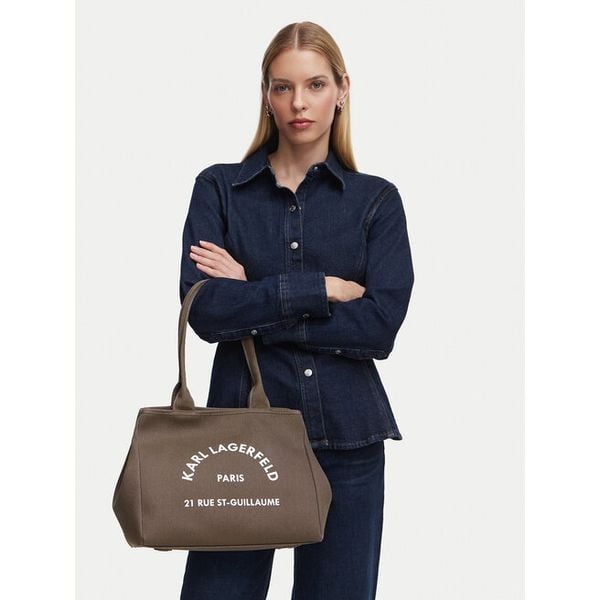 Torebka KARL LAGERFELD. Brązowe torebki do ręki damskie KARL LAGERFELD, bez wzorów, bez dodatków. Za 505.99 zł.