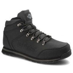 Czarne Botki Lee Cooper Męskie Buty Zimowe. Czarne botki męskie Lee Cooper, na zimę, bez wzorów, z futra, bez zapięcia. Za 225.00 zł.