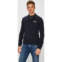 Napapijri - Longsleeve. Czarne bluzki z długim rękawem męskie marki Napapijri, z bawełny, polo. W wyprzedaży za 259.90 zł.
